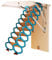 Attic Steps, Loft Stair, Ceiling Folding Loft Ladder, Telescoping Attic Ladder, Rubber Anti-Slide Pedals Loading 660lb