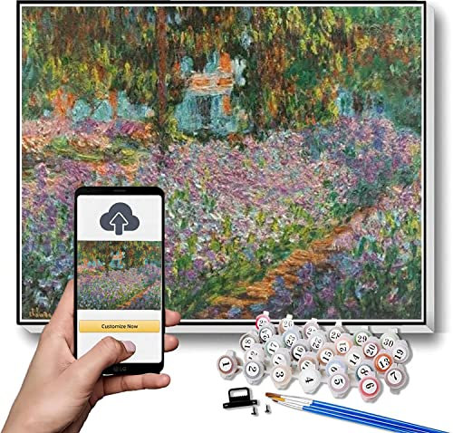 Paint by Numbers for Adult irises in monet s garden painting by Claude Monet Paint by Numbers Kit for Kids and Adults