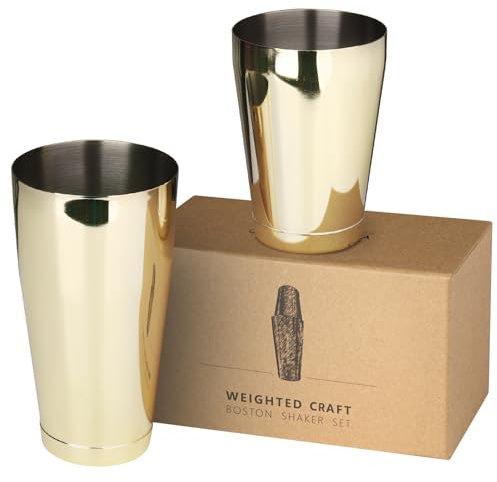 Jettory Shaker Cocktail | Boston Cocktail Kit de 500 ml (18 oz) & 800ml (28oz) | shaker inox pour barmen professionnels et à domicile les amateurs de cocktails.