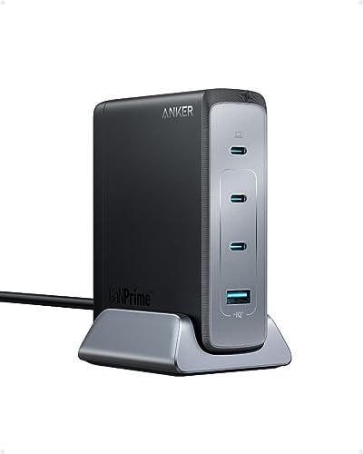USB C Plug, 240W Anker Prime GaN Charger, 4-Port Fast Compact Charger for MacBook Pro/Air, iPhone 15/15 Pro/14/14 Pro, iPad Pro, Dell XPS, Galaxy S23/S22, Note20, Pixel, Apple Watch, and More