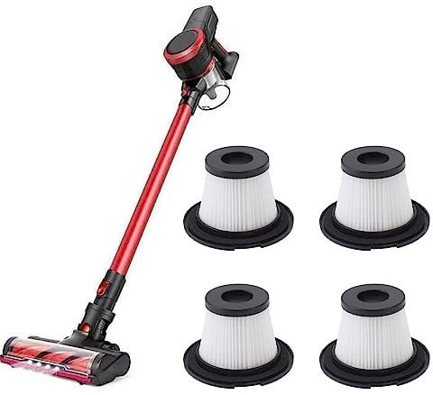 Vacuum Replacement Filter, 4pcs Vacuum Cleaner Replacement Filters Washable Vacuum Filter Detachable Filter Accessory for Moosoo K17 for INSE N6s