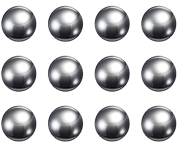 sourcing map 12 Stück Stahlkugeln 14.5mm Massiver Chromstahl G10-Präzision Kugeln für Kugellager