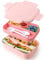 Bento Box Lunchbox für Erwachsene, 2000 ml, doppellagige Lunchbox, Behälter für Erwachsene mit 4 + 4 Fächern, Bento-Lunchbox für Kinder mit Utensilien, auslaufsicher,