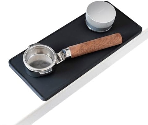 watchget Anti-Slip Silicone Espresso Tamping Mat - Thick 5 x 12 Coffee Tamper Pad - Perfect for Baristas, Home Brewing, and Portafilters - Sturdy, Heat Resistant, Easy to Clean