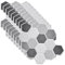 MOROBOR Piastrelle adesive da parete esagonali, 30 cm, in PVC, 3D, paraschizzi, per cucina e bagno, 10 fogli, colore: grigio chiaro