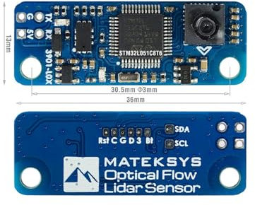 Kompatibel mit MATEK OPTICAL FLOW & LIDAR SENSOR 3901-L0X INAV Flow Sensor Modul kompatibel mit RC FPV Racing Freestyle F4 F7 Flight Controller Drone (Color : 1PCS)