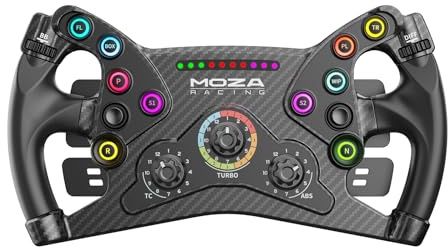 MOZA KS Lenkrad, 300 mm, Schmetterlings-Stil, GT-Rennrad, vollständig anpassbarer Sim-Racing-Gaming-Simulator, kompatibel mit 3rd-Party-Basen über Hub