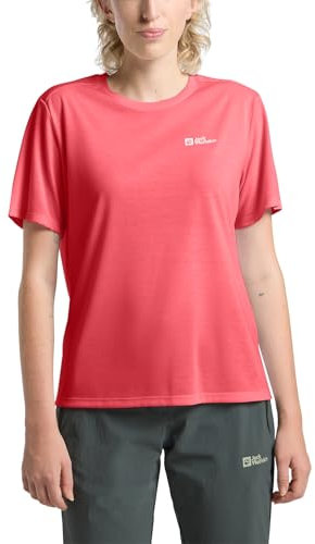 Jack Wolfskin Damen Vonnan S/S W T-Shirt, Sunset Coral, L EU