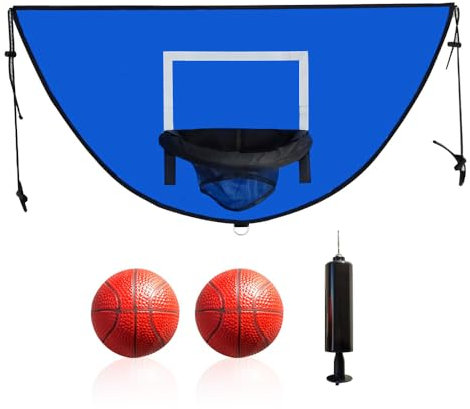 LeJump Trampolin Basketballkorb, TrampolinBasketballaufsatz mit Mini Basketbällen TrampolinZubehör für Kinder Erwachsene Indoor und Outdoor