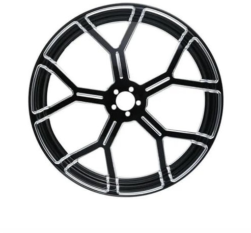 Motorradzubehör 18'' 21'' 23'' 26'' Vorderrad Felge Dual Disc Hub Für Harley Für Touring Für Road King Für Street Glide Für Road Glide 2008-2020 Motorrad Vorderrad-Hinterradnabe(Color:Black-B,Size:26