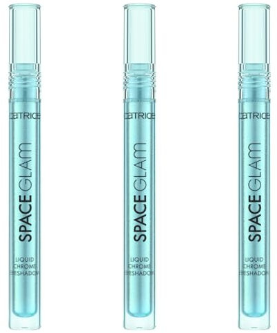 Catrice Space Glam Liquid Chrome Eyeshadow, Lidschatten, Nr. 010, Mehrfarbig, langanhaltend, sofortiges Ergebnis, vegan, ohne Mikroplastikpartikel, Nanopartikel frei, ohne Parfüm, 3er Pack (3x2.2ml)