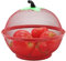 Aleker Frutero, cesta de frutas de malla con forma de manzana roja, cuenco de frutas con tapa, cuencos de frutas de alambre de metal duradero para la cocina, cesta de frutas decorativa para frutas,