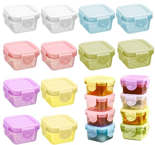 Xialvyu 12 Stück Kunststoff Brotdose Klein,Frischhaltedosen mit Deckel Plastik Gefrierdosen Tiefkühldosen Set Mini Dose Snackbox Kinder BPA Frei