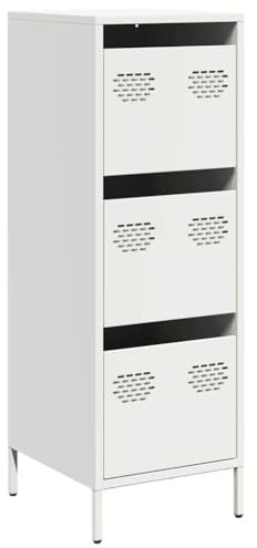 vidaXL Highboard Weiß 39x35x103,5 cm Stahl