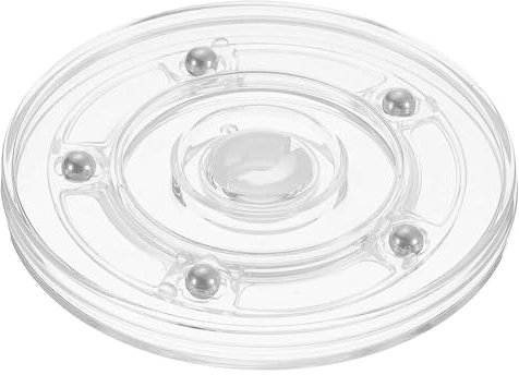sourcing map Acrylic Lazy Susan Turntable, 4 Inch Clear Turntable Organizer Ball Bearing 360 Degree Rotating Tray for Spice Rack Table Cake Kitchen Pantry Decorating Bathrooms
