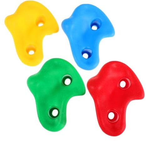 Sosoport 4stücke Outdoor Kletterwandgriffe Für Junge Mädchen Bunte Steine Kletterfelsen Hardware Für Spielplatz Garten Hinterhof Spielend Leicht Montieren Und Halten