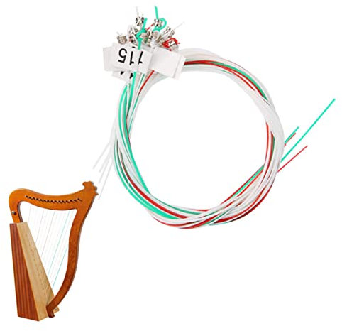 Gatuida Leiersaiten Ersatz Nylon 15 Saiten Satz Mit Zahlenmarkierung Robustes Lyra Zubehör Für Leier Einfacher Saitenwechsel Für Resonanten Klang