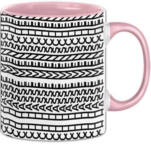 Ich Hasse Menschen Tasse Lustiges Geschenk Allover-Print Quer Lesen (Rosa)