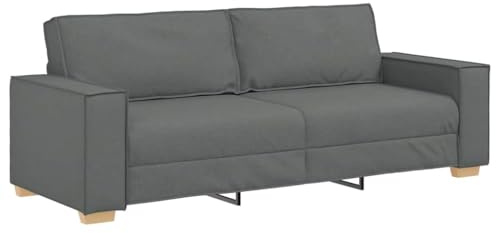vidaXL 3-Sitzer-Sofa Dunkelgrau 220x78x84 cm Stoff