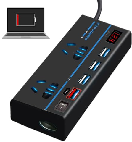 Power Inverters For Vehicles Type C Charging Ports, USB Fast Charging