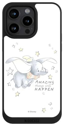 Handyhülle für Apple iPhone 15 Pro Max Hülle kompatibel mit MagSafe Silikon Case Schwarz Dumbo Offizielles Lizenzprodukt Disney