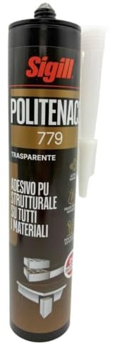 Sigill Colla Poliuretanica Politenace Trasparente 300 ml. – Adesivo Poliuretanico Strutturale D4 DIN EN 204, Monocomponente, Ultra Rapido, per Legno, Metallo, Plastica, Edilizia e Nautica