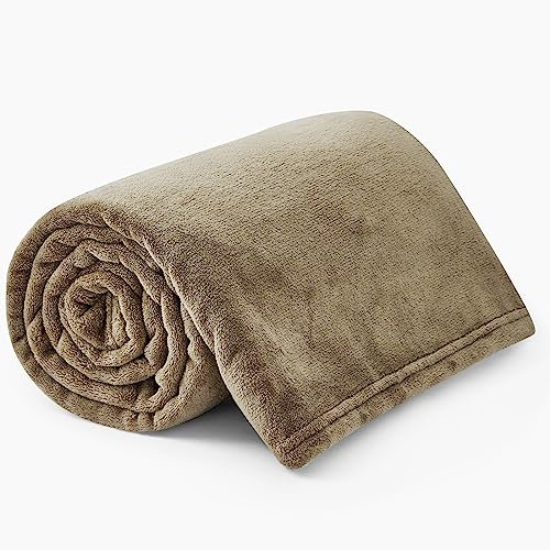 RUIKASI Kuscheldecke Flauschig Fleecedecke Camel - Decke Couch Sofa Klein Warm Kuschelig, Sofadecke 130x150cm Kamel, Überwurf als Wohnzimmer Weich für Winter