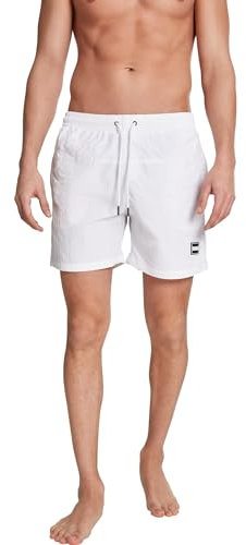 Urban Classics Block Swim Shorts, Pantaloncini da Bagno, Uomo, White, 5XL