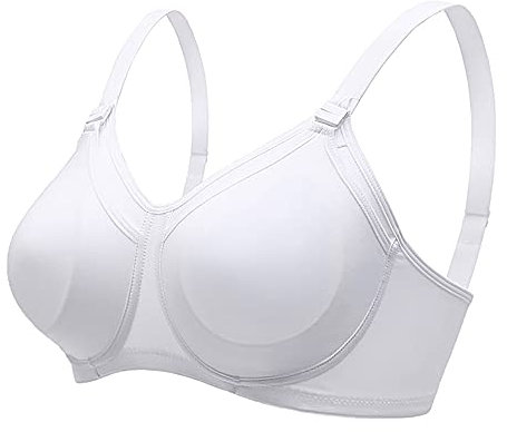 MYSANITY Reggiseno Allattamento Cotone Indemagliabile Preformato Coppa D | Comodo, Regolabile e Traspirante per Un Sostegno Delicato, Bianco, 7