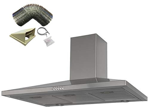 SIA CHL90SS 90cm Stainless Steel Chimney Cooker Hood Kitchen And 1m Ducting