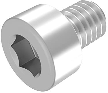 SECCARO vite a testa cilindrica M6 x 8 mm, acciaio inox V2A VA A2, DIN 912/ISO 4762, cava esagonale, completamente filettato, 20 pezzi