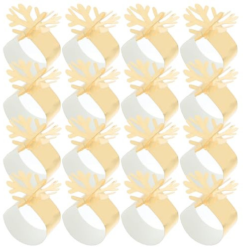 Cabilock Hochzeitskerze 50 Stücke Papier Serviettenring Schnallen Papier Serviettenschnalle Papier Serviettenband für Weihnachten Taufe Geburtstag Bankett Party Tischdekoration Hochzeitsdeko