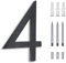 8 Inch Modern Address Numbers for Houses, Large Metal Black House Numbers for Outside Street, Door Numbers, Floating Flush Mount Aluminum