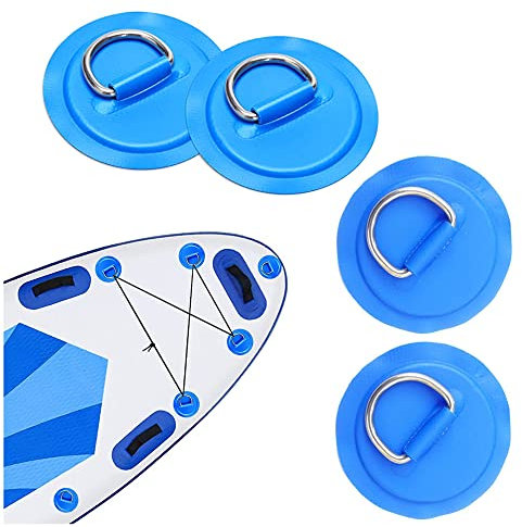 Hezhou 4Pcs Kayak D Anillos Aparejo de Kayak Anillos en D Accesorios para Kayak Anillos en D para Kayak Parche De Anillo En D para Kayak Almohadilla De Anillo En D para Kayak De PVC para Canoas