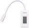 CENPEK USB C Tester Meter Type-C Current Meter 4-30V 0-6.5A PD QC USB Power Meter Capacity Voltage Tester (White)