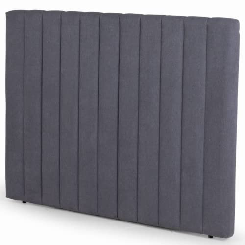 Budwing Florance Polster-Kopfteil 140/160 cm mit vertikaler Steppung – Für Betten von 90 bis 160 cm – Weicher Stoff bis zum Boden – 140x120 cm – Anthrazit