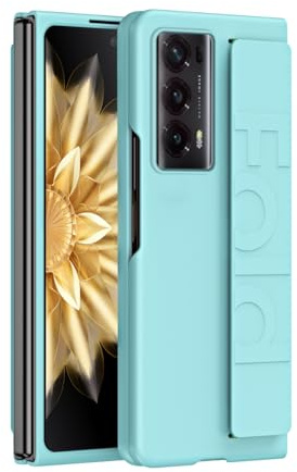 COQUE de téléphone Portable à Bracelet en Cuir Ultra-Mince, Support portatif Anti-Chute et Anti-Choc pour Honor Magic V2-Vert