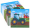 JIZZU Servietten Traktor, 80 Stück Partygeschirr Kindergeburtstag, Servietten für Kinder, 17x17cm Quadratisch Traktor Servietten, Partygeschirr Jungen/Mädchen Geburtstag