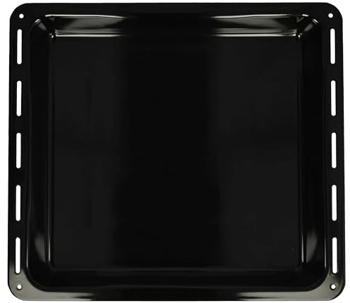vhbw Backblech kompatibel mit Juno JOB66611X, JH060B5, JH061B5, JH060A5 Backofen - 42,2 x 37,6 x 5 cm, Antihaftbeschichtet, Emailliert Schwarz