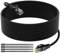 Mygatti 25 Metri CAT6 Cavo Ethernet per Esterno/Interno-Nero,cavo di rete Internet Gigabit,resistente,impermeabile,posa diretta,per fotocamera POE,cat 6 cavo patch LAN RJ45+25 fascette