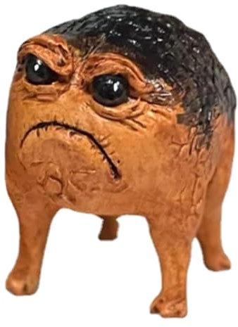 iFutniew Grumpy Frosch Kröte Statue hässlich wütend Outdoor Garten Frosch Dekor Statue Spaß Neuheit Home Office Frosch Dekor Skulptur Einfach zu bedienen 5 x 5 x 6,3 cm