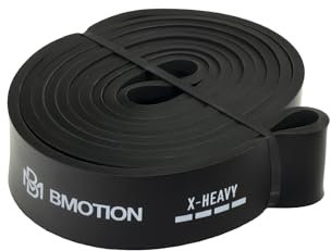 Müller & Blum Fitnessbänder Set mit Tragetasche und Türanker, Widerstandsbänder in 4 verschiedenen Widerstandsstufen, ideal für Calisthenics, Krafttraining, Yoga, Pilates (X-Heavy (schwarz))