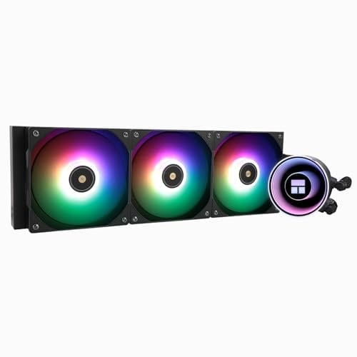 TR Frozen Notte 360 BLACK ARGB, specifiche del dispositivo di raffreddamento del processore nero 360, 3 ventole PWM, cuscinetti S-FDB V2, adatto per AMD/AM4 AM5, Intel LGA 1700/1851/1151/1200/2011