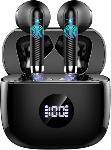 Cuffie Bluetooth Auricolari Bluetooth 5.4, Cuffie Wireless con 4 ENC Cancellazione Rumore Mic, Cuffie in Ear 40 Ore di Riproduzione, Cuffie Senza Filo HiFi Stereo IP7 Impermeabili per iOS & Android