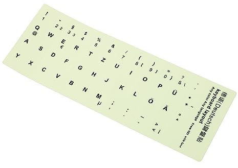 HOMSFOU 1 Sheet Keyboard Glow Sticker Glow Stickers Computer Keyboard Decals Alphabet Stickers Laptop Keyboard Sticker Russian Keyboard Replacement Sticker Laptop Decal Sticker by Letter