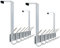 Honsky Türgarderobe, Klappbar Türhakenleiste zum Einhängen mit 14 Hanken,Türfalzstärken4,5/4/3,5cm, Türhaken innenseite, Kleiderhaken Tür, Solide Türhaken zum Einhängen,2 Stück,Silber