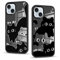 Phoona 2 packs Phone Case for iPhone 15 Plus 6,7'', Cat Pattern with Cute Clear Transparent Aesthetics Design Cover, Soft Shockproof Protective Bumper Slim Funda for Women Girls, 01