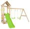 TP Toys Aire de Jeux Gesette en Bois FSC – Tour avec Toboggan 1,7 m, Mur d’Escalade, Portique 2 Balançoires, Bac à Sable et Kit d’Ancrage – Bois Traité Autoclave – Dès 3 Ans – pour Jardin