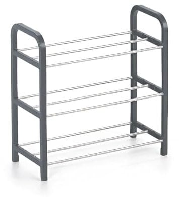 Parence.- Étagère à Chaussure 3 Niveaux - Métal Robuste et Design Élégant - Meuble Rangement à Chaussure Facile à Assembler - 40x19x44cm)
