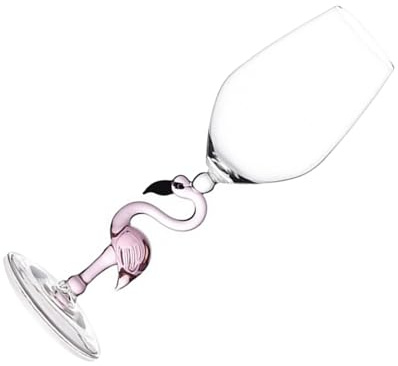 SHINEOFI Verre à Vin Élégant de Flamant Rose, en Verre | Verre, Rose, pour Maison et Fête, Style Chic pour Bar et Restaurant
